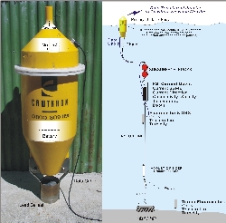 Figure 1. Buoy–mounted, in situ data collection facility